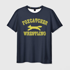 Мужская футболка 3D с принтом Foxcather team в Петрозаводске, 100% полиэфир | прямой крой, круглый вырез горловины, длина до линии бедер | foxcatcher | freestyle | wrestling | борьба | вольная