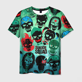 Мужская футболка 3D с принтом Suicide Squad в Петрозаводске, 100% полиэфир | прямой крой, круглый вырез горловины, длина до линии бедер | Тематика изображения на принте: harley quinn | suicide squad | харли квинн