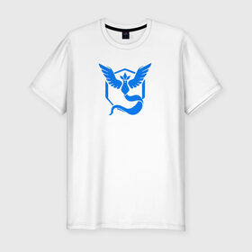 Мужская футболка премиум с принтом TEAM MYSTIC в Петрозаводске, 92% хлопок, 8% лайкра | приталенный силуэт, круглый вырез ворота, длина до линии бедра, короткий рукав | Тематика изображения на принте: покемон го