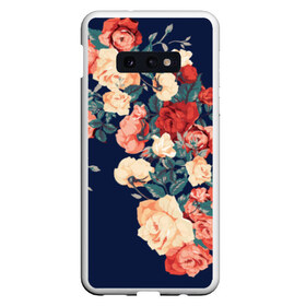 Чехол для Samsung S10E с принтом Fashion flowers в Петрозаводске, Силикон | Область печати: задняя сторона чехла, без боковых панелей | fashion | flower | мода | фэшн | цветы