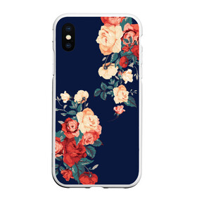 Чехол для iPhone XS Max матовый с принтом Fashion flowers в Петрозаводске, Силикон | Область печати: задняя сторона чехла, без боковых панелей | fashion | flower | мода | фэшн | цветы