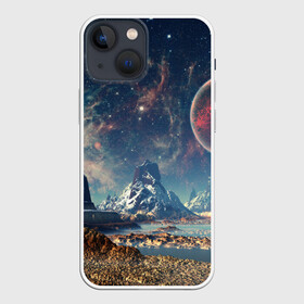 Чехол для iPhone 13 mini с принтом Космос в Петрозаводске,  |  | space | галактика | горы | звёзды | космонавт | космос | планеты