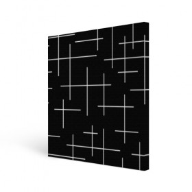 Холст квадратный с принтом Geometric (2) в Петрозаводске, 100% ПВХ |  | geometric | белый | геометрик | линии | текстура | чёрный