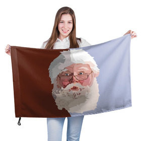 Флаг 3D с принтом Санта Клаус в стиле WPAP в Петрозаводске, 100% полиэстер | плотность ткани — 95 г/м2, размер — 67 х 109 см. Принт наносится с одной стороны | веселье | дед мороз | новый год | праздник | санта