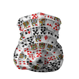 Бандана-труба 3D с принтом Игральные карты 3 в Петрозаводске, 100% полиэстер, ткань с особыми свойствами — Activecool | плотность 150‒180 г/м2; хорошо тянется, но сохраняет форму | карты | настольные игры | пасьянс | покер