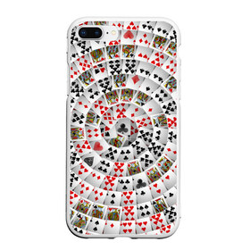 Чехол для iPhone 7Plus/8 Plus матовый с принтом Игральные карты 3 в Петрозаводске, Силикон | Область печати: задняя сторона чехла, без боковых панелей | карты | настольные игры | пасьянс | покер