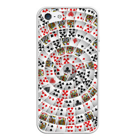Чехол для iPhone 5/5S матовый с принтом Игральные карты 3 в Петрозаводске, Силикон | Область печати: задняя сторона чехла, без боковых панелей | Тематика изображения на принте: карты | настольные игры | пасьянс | покер