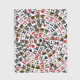 Тетрадь с принтом Игральные карты 3 в Петрозаводске, 100% бумага | 48 листов, плотность листов — 60 г/м2, плотность картонной обложки — 250 г/м2. Листы скреплены сбоку удобной пружинной спиралью. Уголки страниц и обложки скругленные. Цвет линий — светло-серый
 | карты | настольные игры | пасьянс | покер