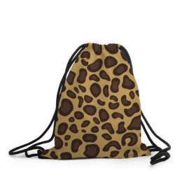 Рюкзак-мешок 3D с принтом Шкура леопарда в Петрозаводске, 100% полиэстер | плотность ткани — 200 г/м2, размер — 35 х 45 см; лямки — толстые шнурки, застежка на шнуровке, без карманов и подкладки | 