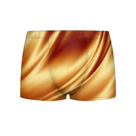 Мужские трусы 3D с принтом Golden Silk в Петрозаводске, 50% хлопок, 50% полиэстер | классическая посадка, на поясе мягкая тканевая резинка | gold | golden silk | textile | texture | золотой шёлк | текстиль | текстура | ткань