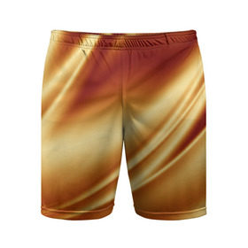 Мужские шорты 3D спортивные с принтом Golden Silk в Петрозаводске,  |  | gold | golden silk | textile | texture | золотой шёлк | текстиль | текстура | ткань