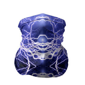 Бандана-труба 3D с принтом Static Electricity в Петрозаводске, 100% полиэстер, ткань с особыми свойствами — Activecool | плотность 150‒180 г/м2; хорошо тянется, но сохраняет форму | static electricity | белый | молнии | разряд | синий | статическое электричество | фиолетовый | чёрный