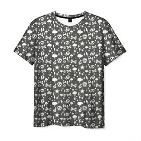 Мужская футболка 3D с принтом Ужастики 2 в Петрозаводске, 100% полиэфир | прямой крой, круглый вырез горловины, длина до линии бедер | halloween | зомби | кости | мистика | рисунок | ужасы | хеллоуин | череп