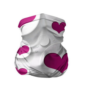 Бандана-труба 3D с принтом серца в Петрозаводске, 100% полиэстер, ткань с особыми свойствами — Activecool | плотность 150‒180 г/м2; хорошо тянется, но сохраняет форму | сердце