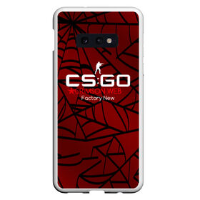 Чехол для Samsung S10E с принтом cs:go - Crimson Web Style Factory New (Кровавая паутина | Прям с завода) в Петрозаводске, Силикон | Область печати: задняя сторона чехла, без боковых панелей | blood | crimson | cs | csgo | web | го | кровь | кс | паутина