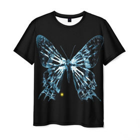 Мужская футболка 3D с принтом За Гранью в Петрозаводске, 100% полиэфир | прямой крой, круглый вырез горловины, длина до линии бедер | бабочка | грань | за гранью | кости | рентген