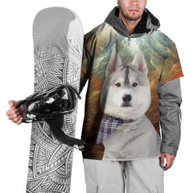 Накидка на куртку 3D с принтом Хаски в Петрозаводске, 100% полиэстер |  | Тематика изображения на принте: маламут | песик | собака | собаки | собачка | хаски