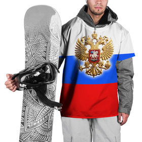 Накидка на куртку 3D с принтом Триколор в Петрозаводске, 100% полиэстер |  | Тематика изображения на принте: russia | российская федерация | россия | рф