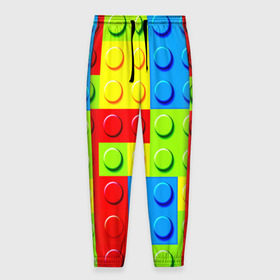 Мужские брюки 3D с принтом Конструктор в Петрозаводске, 100% полиэстер | манжеты по низу, эластичный пояс регулируется шнурком, по бокам два кармана без застежек, внутренняя часть кармана из мелкой сетки | детские | разноцветные