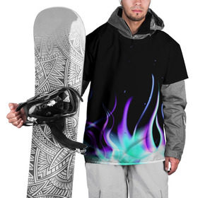 Накидка на куртку 3D с принтом Огонь в Петрозаводске, 100% полиэстер |  | Тематика изображения на принте: пламя | разноцветный | темный | яркий
