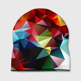 Шапка 3D с принтом Polygon в Петрозаводске, 100% полиэстер | универсальный размер, печать по всей поверхности изделия | геометрия | полигоны | разноцветный | яркий