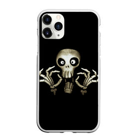 Чехол для iPhone 11 Pro матовый с принтом Скeлетик в Петрозаводске, Силикон |  | Тематика изображения на принте: bones | halloween | skull в идеи подарков в хеллоуин | скелет | скелеты | хеллоиун | хэллоуин | хэлоуин | череп | черепа