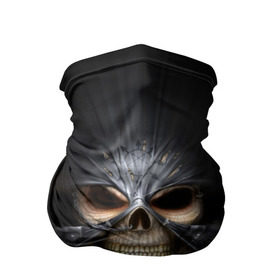 Бандана-труба 3D с принтом Скелет в маске в Петрозаводске, 100% полиэстер, ткань с особыми свойствами — Activecool | плотность 150‒180 г/м2; хорошо тянется, но сохраняет форму | warhammer | хаос | череп