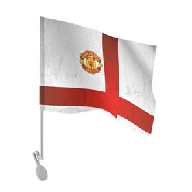 Флаг для автомобиля с принтом Manchester United FC в Петрозаводске, 100% полиэстер | Размер: 30*21 см | англия | клуб | манчестер | фк | футбол | футбольный | юнайтед