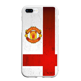 Чехол для iPhone 7Plus/8 Plus матовый с принтом Manchester United FC в Петрозаводске, Силикон | Область печати: задняя сторона чехла, без боковых панелей | англия | клуб | манчестер | фк | футбол | футбольный | юнайтед