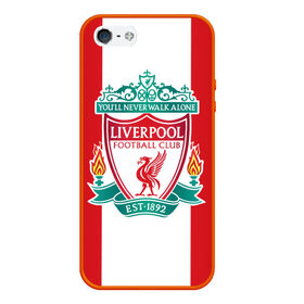 Чехол для iPhone 5/5S матовый с принтом Liverpool FC в Петрозаводске, Силикон | Область печати: задняя сторона чехла, без боковых панелей | англия | клуб | ливерпуль | фк | футбол | футбольный