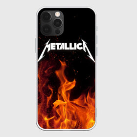 Чехол для iPhone 12 Pro Max с принтом Metallica fire в Петрозаводске, Силикон |  | металлика