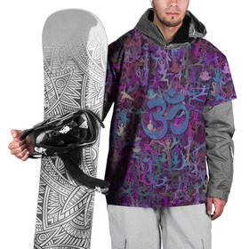Накидка на куртку 3D с принтом Йога в Петрозаводске, 100% полиэстер |  | Тематика изображения на принте: ёга | индия | ом | птлатес | спорт | фитнес