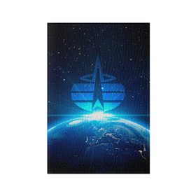 Обложка для паспорта матовая кожа с принтом Космические войска в Петрозаводске, натуральная матовая кожа | размер 19,3 х 13,7 см; прозрачные пластиковые крепления | Тематика изображения на принте: космос