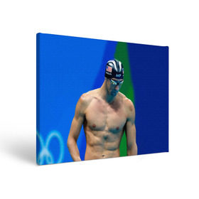 Холст прямоугольный с принтом Michael Phelps в Петрозаводске, 100% ПВХ |  | бассейн | пловец | чемпион. фелепс