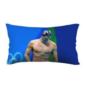 Подушка 3D антистресс с принтом Michael Phelps в Петрозаводске, наволочка — 100% полиэстер, наполнитель — вспененный полистирол | состоит из подушки и наволочки на молнии | бассейн | пловец | чемпион. фелепс