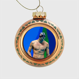 Стеклянный ёлочный шар с принтом Michael Phelps в Петрозаводске, Стекло | Диаметр: 80 мм | Тематика изображения на принте: бассейн | пловец | чемпион. фелепс