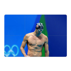Магнитный плакат 3Х2 с принтом Michael Phelps в Петрозаводске, Полимерный материал с магнитным слоем | 6 деталей размером 9*9 см | бассейн | пловец | чемпион. фелепс