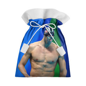 Подарочный 3D мешок с принтом Michael Phelps в Петрозаводске, 100% полиэстер | Размер: 29*39 см | Тематика изображения на принте: бассейн | пловец | чемпион. фелепс