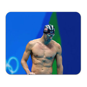 Коврик прямоугольный с принтом Michael Phelps в Петрозаводске, натуральный каучук | размер 230 х 185 мм; запечатка лицевой стороны | бассейн | пловец | чемпион. фелепс