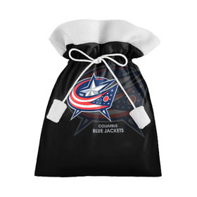 Подарочный 3D мешок с принтом Хоккей 5 в Петрозаводске, 100% полиэстер | Размер: 29*39 см | columbus | nhl | stanley cup |  columbus blue jackets | бобровский | коламбус | коламбус блю джекетс | кубок стенли | кубок стэнли | нхл | хоккей | хоккейный клуб