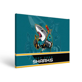 Холст прямоугольный с принтом San Jose Sharks в Петрозаводске, 100% ПВХ |  | nhl | san jose sharks | sharks | stanley cup | кубок стенли | кубок стэнли | нхл | сан хосе | сан хосе шаркс | хоккей | хоккейный клуб | шаркс