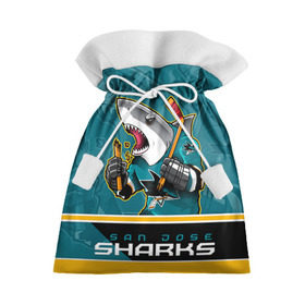Подарочный 3D мешок с принтом San Jose Sharks в Петрозаводске, 100% полиэстер | Размер: 29*39 см | nhl | san jose sharks | sharks | stanley cup | кубок стенли | кубок стэнли | нхл | сан хосе | сан хосе шаркс | хоккей | хоккейный клуб | шаркс