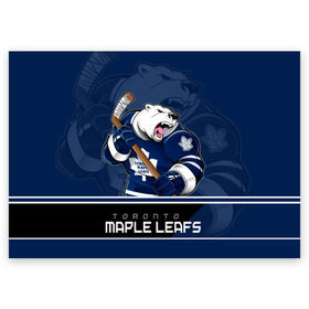 Поздравительная открытка с принтом Toronto Maple Leafs в Петрозаводске, 100% бумага | плотность бумаги 280 г/м2, матовая, на обратной стороне линовка и место для марки
 | nhl | stanley cup | toronto maple leafs | валиев | кубок стенли | кубок стэнли | мэпл лифс | нхл | сошников | торонто | торонто мейпл лифс | хоккей | хоккейный клуб