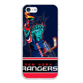 Чехол для iPhone 5/5S матовый с принтом New York Rangers в Петрозаводске, Силикон | Область печати: задняя сторона чехла, без боковых панелей | new york rangers | nhl | stanley cup | кубок стенли | кубок стэнли | нхл | нью йорк рейнджерс | нью йорк рейнджеры | рейнджеры | хоккей | хоккейный клуб