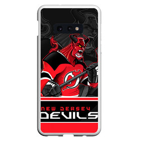 Чехол для Samsung S10E с принтом New Jersey Devils в Петрозаводске, Силикон | Область печати: задняя сторона чехла, без боковых панелей | new jersey devils | nhl | stanley cup | дъяволы нью джерси | калинин | кубок стенли | кубок стэнли | нхл | нью джерси девилз | хоккей | хоккейный клуб