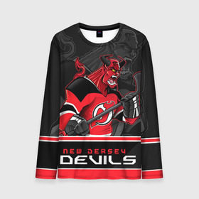 Мужской лонгслив 3D с принтом New Jersey Devils в Петрозаводске, 100% полиэстер | длинные рукава, круглый вырез горловины, полуприлегающий силуэт | new jersey devils | nhl | stanley cup | дъяволы нью джерси | калинин | кубок стенли | кубок стэнли | нхл | нью джерси девилз | хоккей | хоккейный клуб