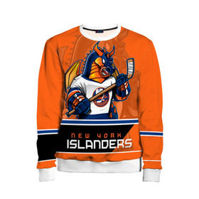 Детский свитшот 3D с принтом New York Islanders в Петрозаводске, 100% полиэстер | свободная посадка, прямой крой, мягкая тканевая резинка на рукавах и понизу свитшота | new york islanders | nhl | stanley cup | айлендерс | кубок стенли | кубок стэнли | кулемин | нхл | нью йорк айлендерс | хоккей | хоккейный клуб