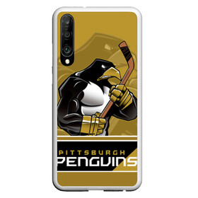 Чехол для Honor P30 с принтом Pittsburgh Penguins в Петрозаводске, Силикон | Область печати: задняя сторона чехла, без боковых панелей | Тематика изображения на принте: nhl | pittsburgh penguins | stanley cup | кросби | кубок стенли | кубок стэнли | малкин | нхл | пингвинс | питтсбург пингвинз | сидни кросби | хоккей | хоккейный клуб