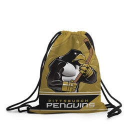 Рюкзак-мешок 3D с принтом Pittsburgh Penguins в Петрозаводске, 100% полиэстер | плотность ткани — 200 г/м2, размер — 35 х 45 см; лямки — толстые шнурки, застежка на шнуровке, без карманов и подкладки | nhl | pittsburgh penguins | stanley cup | кросби | кубок стенли | кубок стэнли | малкин | нхл | пингвинс | питтсбург пингвинз | сидни кросби | хоккей | хоккейный клуб