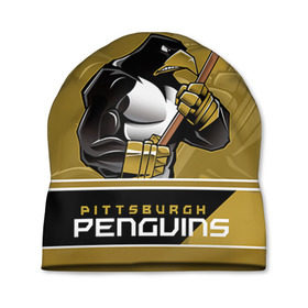 Шапка 3D с принтом Pittsburgh Penguins в Петрозаводске, 100% полиэстер | универсальный размер, печать по всей поверхности изделия | nhl | pittsburgh penguins | stanley cup | кросби | кубок стенли | кубок стэнли | малкин | нхл | пингвинс | питтсбург пингвинз | сидни кросби | хоккей | хоккейный клуб